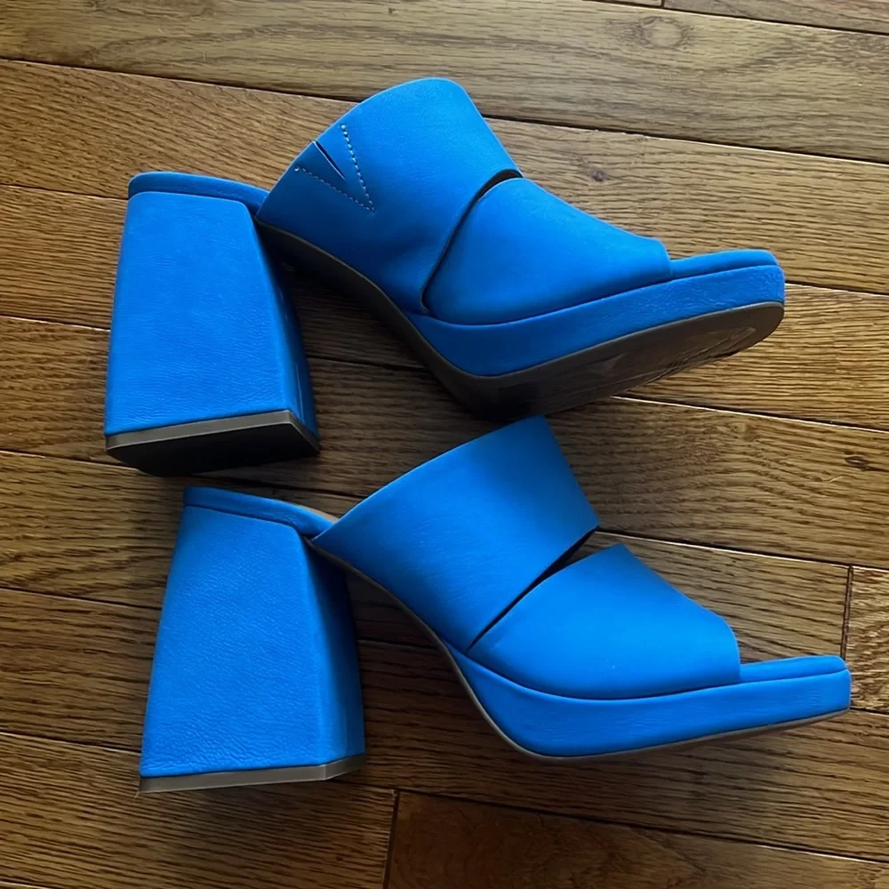 Free People Love Is Everywhere Platform Leather Sandal Heels - Picture 2 of 7